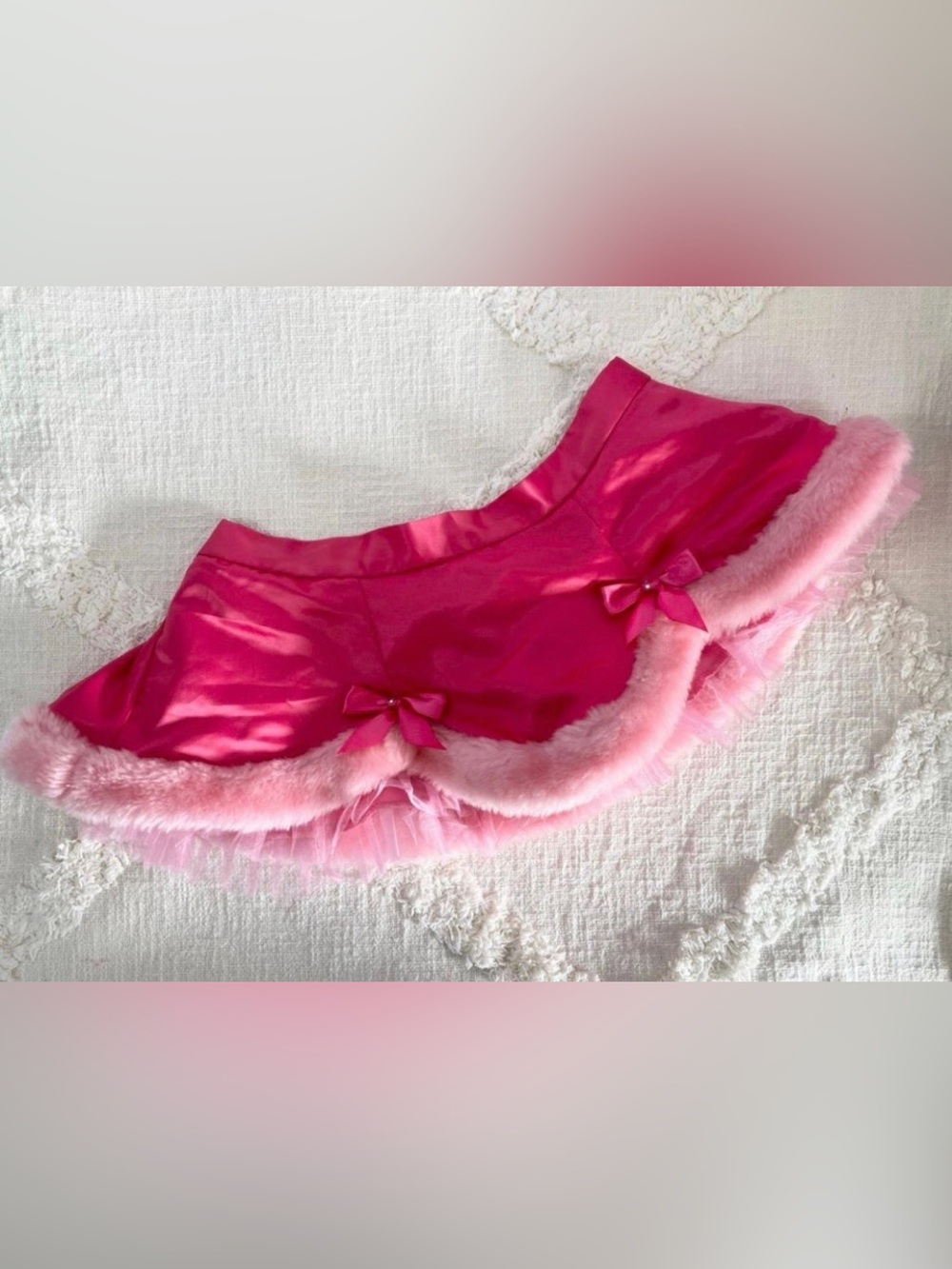 Victoria's Secret Pink Satin-Look Mini Skirt with Light Pink Lining
